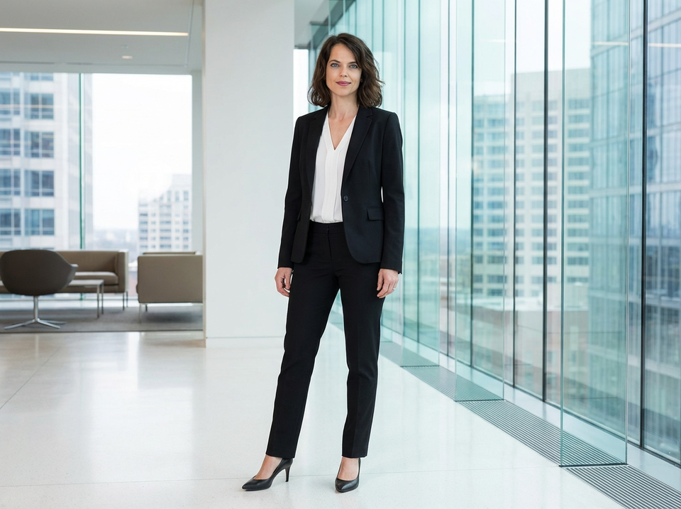 Damen-Business Schwarz Klassik