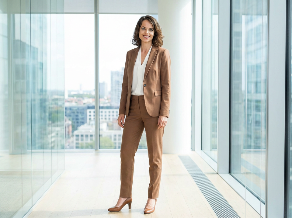 Damen-Einreiher Braun Premium