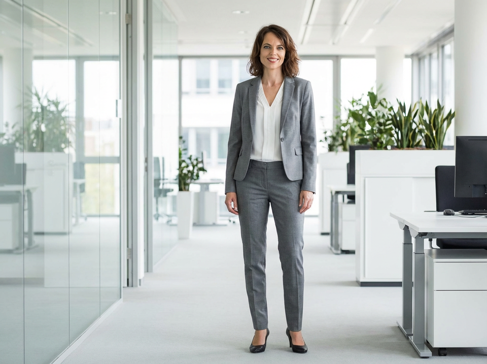 Damen-Business Grau Superior